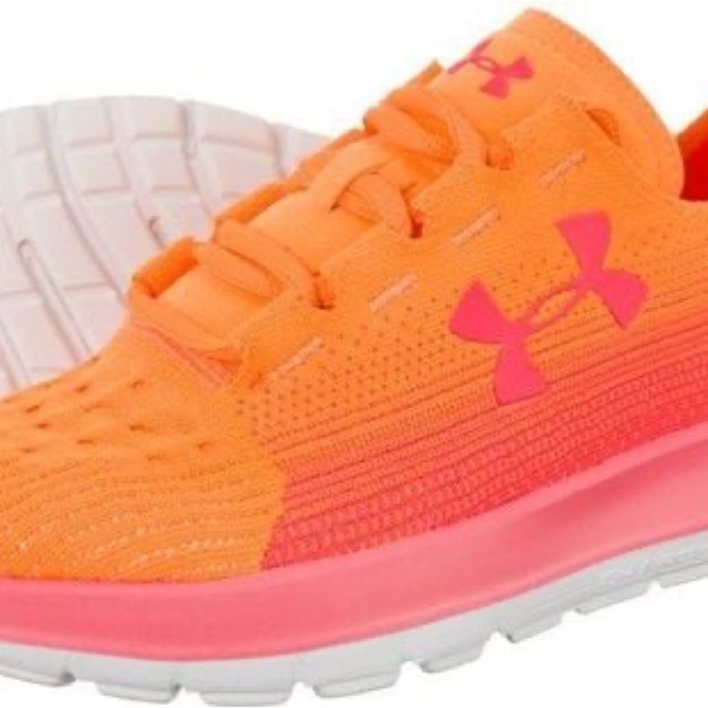 Under Armour Threadborne Slingflex Running Shoes Neon Orange Coral Women's 9.5 - Picture 2 of 15